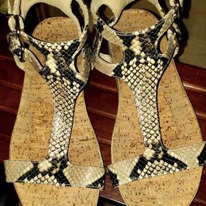 Ladies Snakeskin Sandals size 10.5